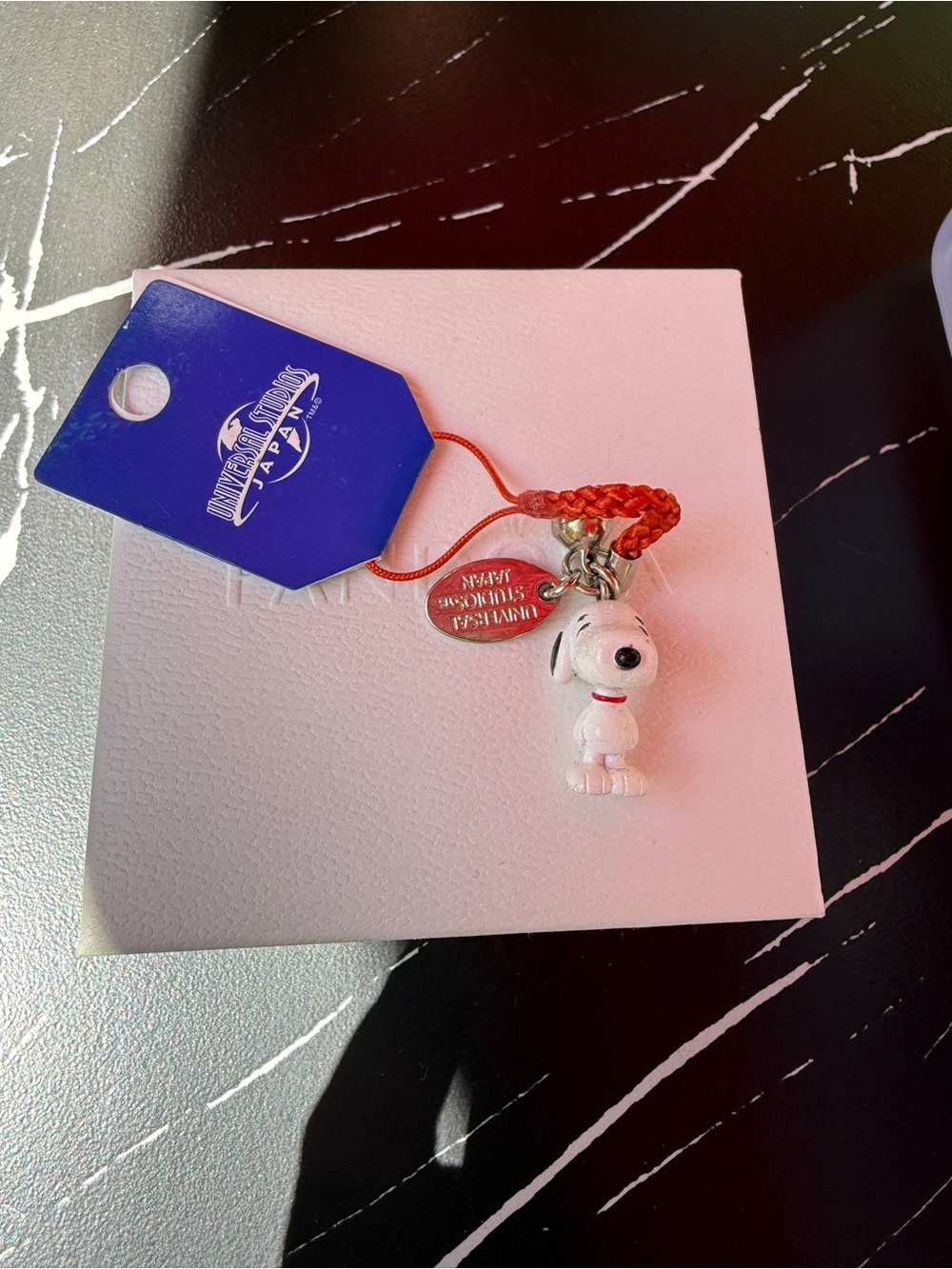 Snoopy Red Cord Charm Keychain